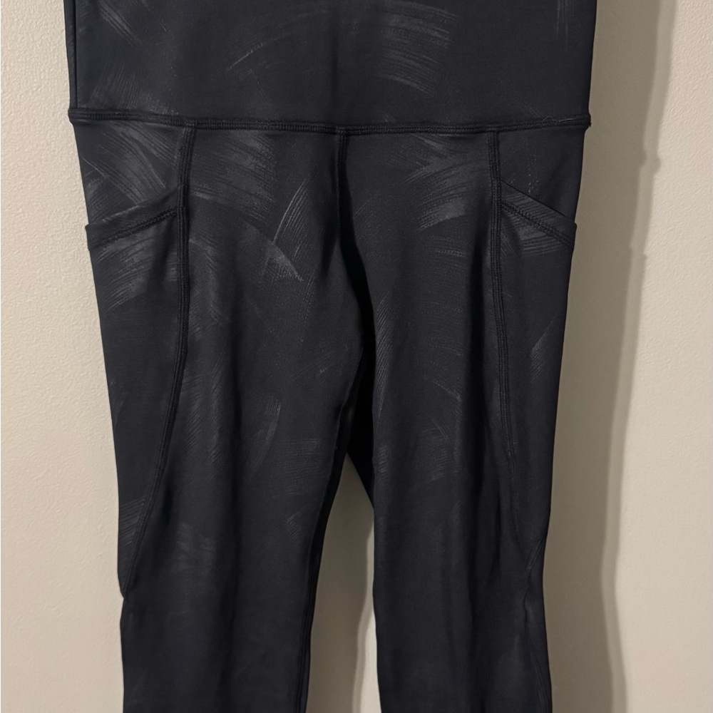 Sweat & Milk Black High-Waisted patterned Leggings